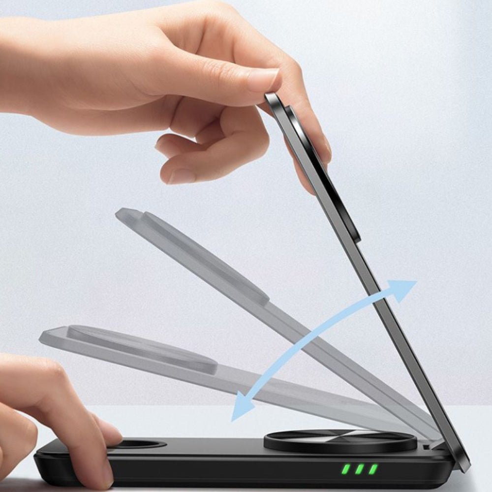 Mcdodo - Mcdodo 3 in 1 Foldable Magnetic Wireless Charger CH - 115 - Cle Market