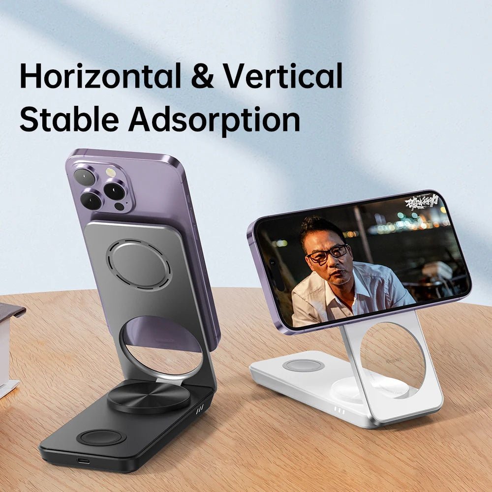 Mcdodo - Mcdodo 3 in 1 Foldable Magnetic Wireless Charger CH - 115 - Cle Market