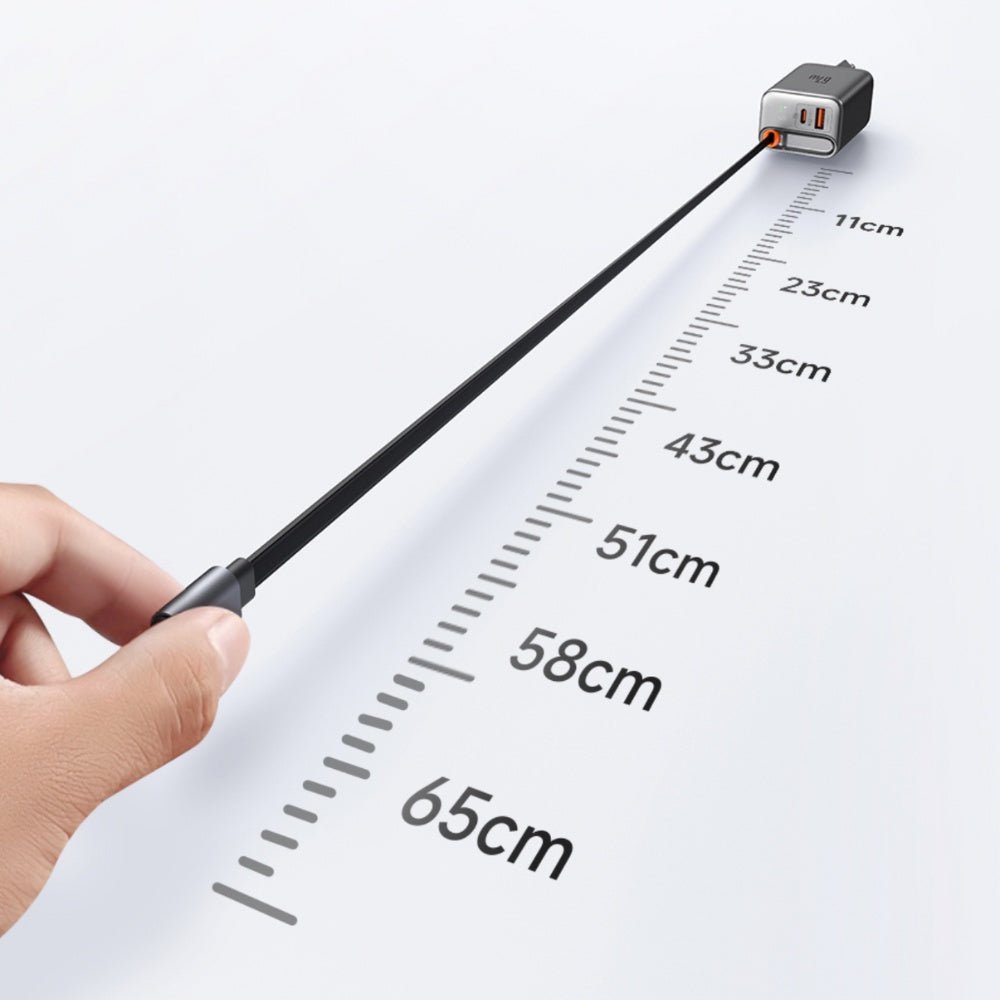 Mcdodo - Mcdodo 67W GaN Charger with Built - in Retractable Cable - Cle Market