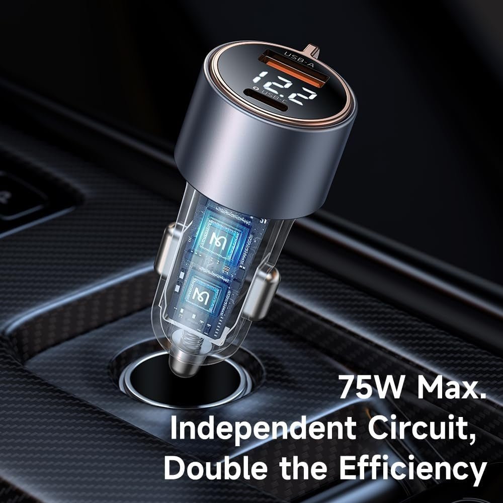 Mcdodo - Mcdodo 75W Digital Display Car Charger - Cle Market