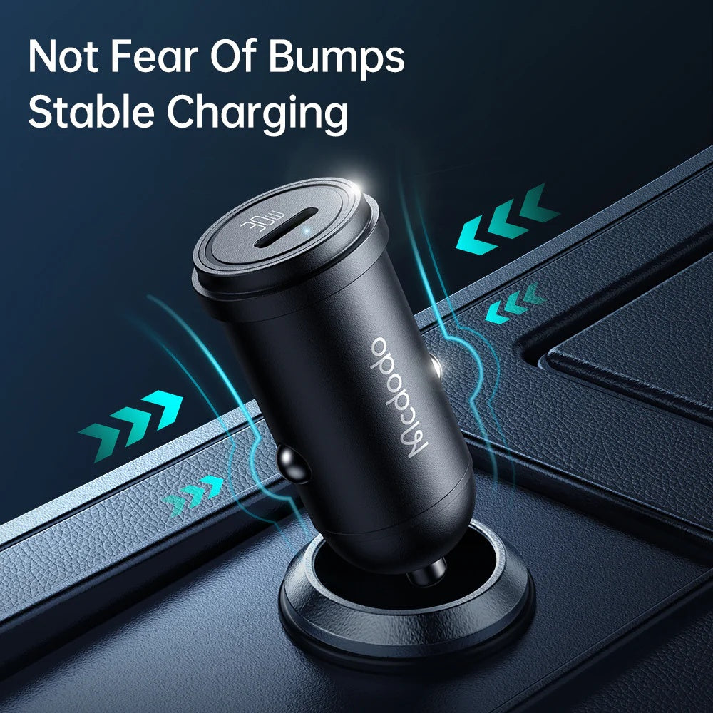 Mcdodo PD30W Fast Car Charger Kit (USB-C to Lightning) - Cle Market