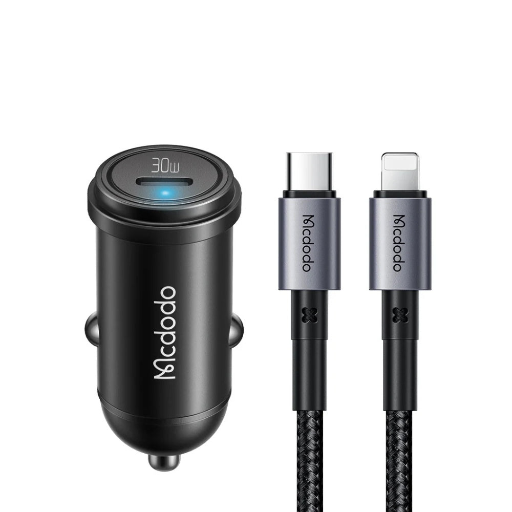 Mcdodo PD30W Fast Car Charger Kit (USB-C to Lightning) - Cle Market