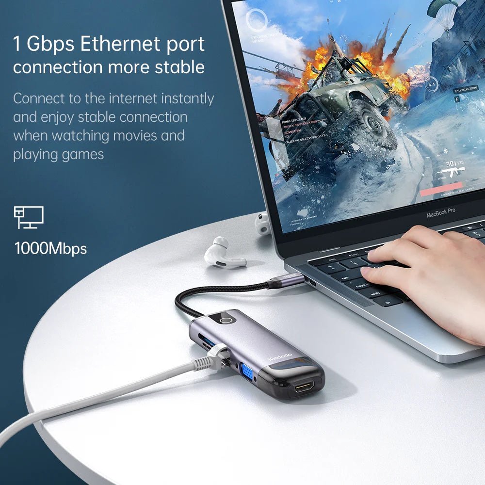Mcdodo - Mcdodo USB - C 10 in 1 Dongle HUB HU - 742 - Cle Market