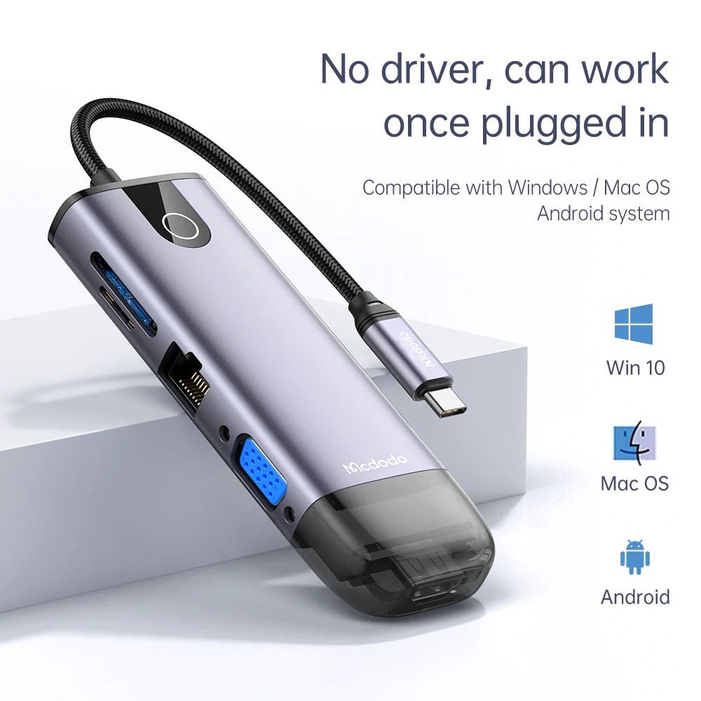 Mcdodo - Mcdodo USB - C 10 in 1 Dongle HUB HU - 742 - Cle Market