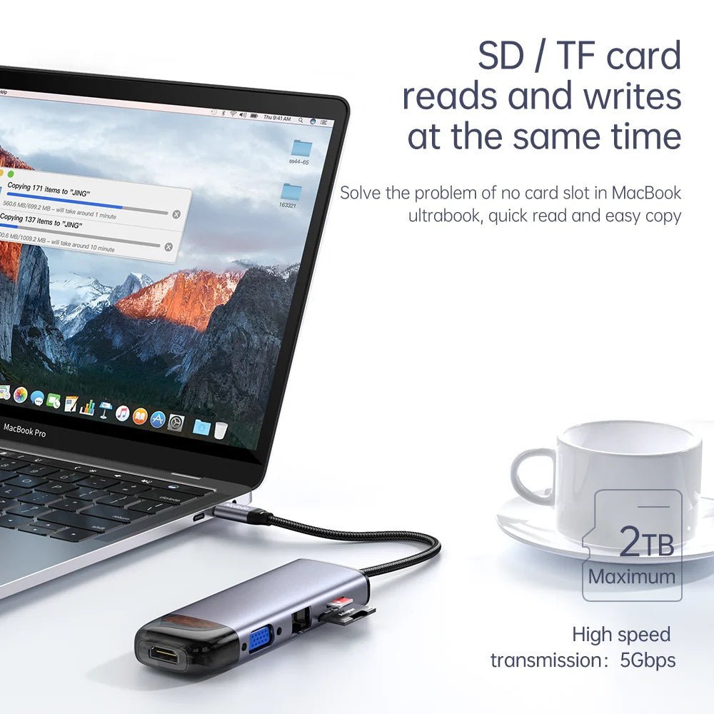 Mcdodo - Mcdodo USB - C 10 in 1 Dongle HUB HU - 742 - Cle Market