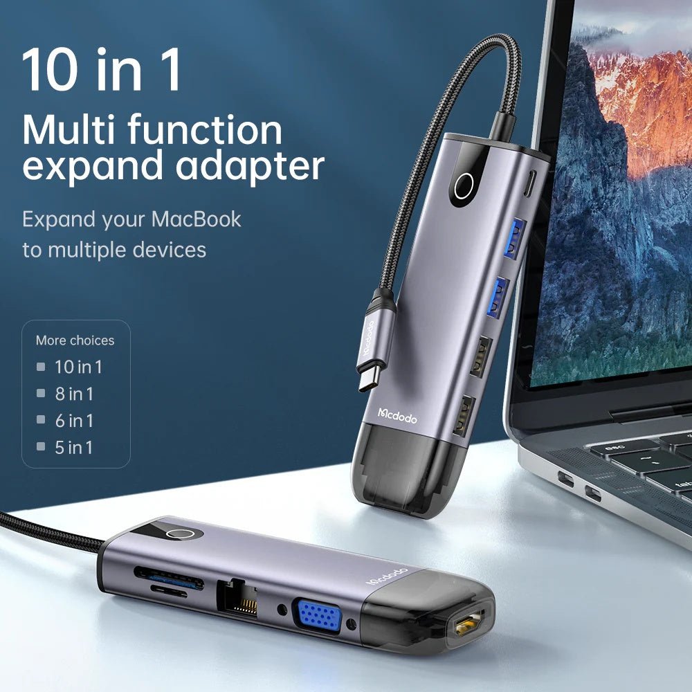 Mcdodo - Mcdodo USB - C 10 in 1 Dongle HUB HU - 742 - Cle Market
