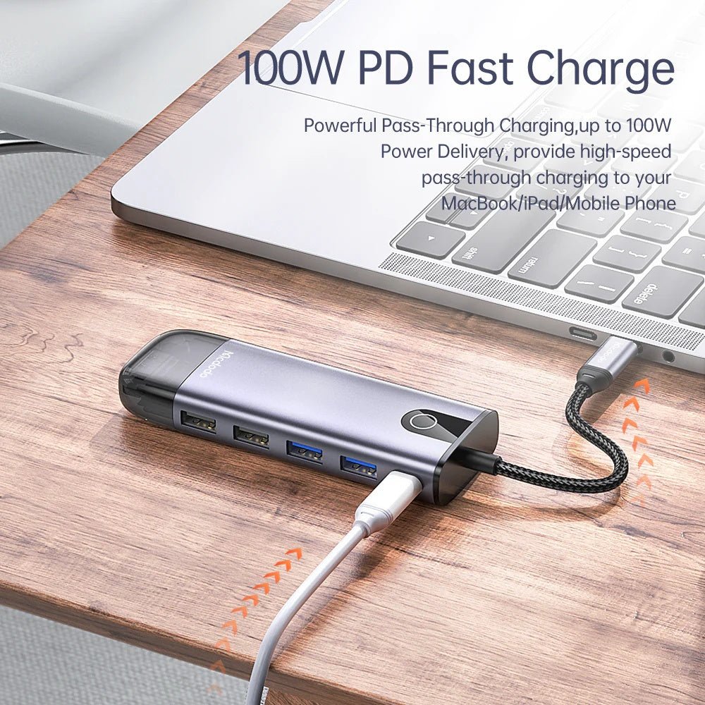 Mcdodo - Mcdodo USB - C 10 in 1 Dongle HUB HU - 742 - Cle Market