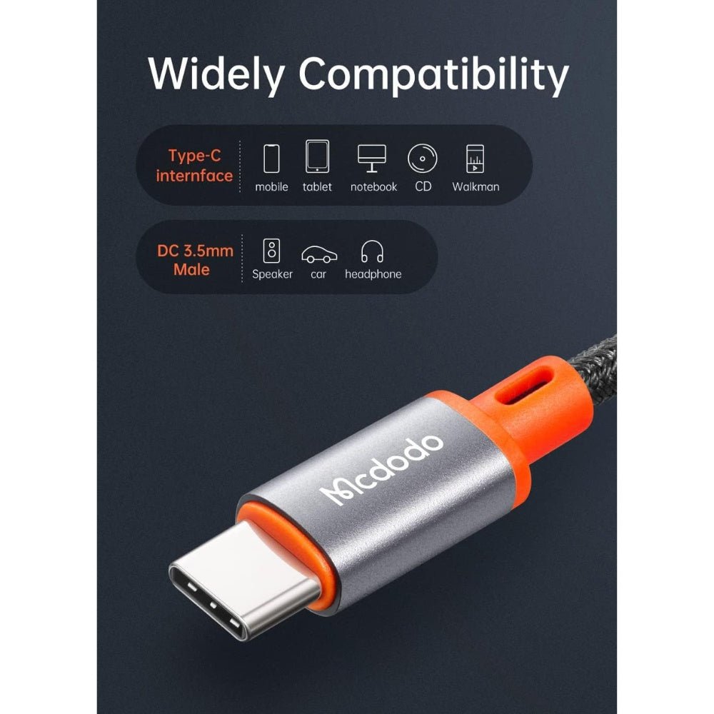 Mcdodo - Mcdodo USB - C to 3.5mm Cable CA - 082 - Cle Market