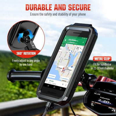 Cle Market - Motorcycle Waterproof Phone Holder with Mirror Mount - Cle Market