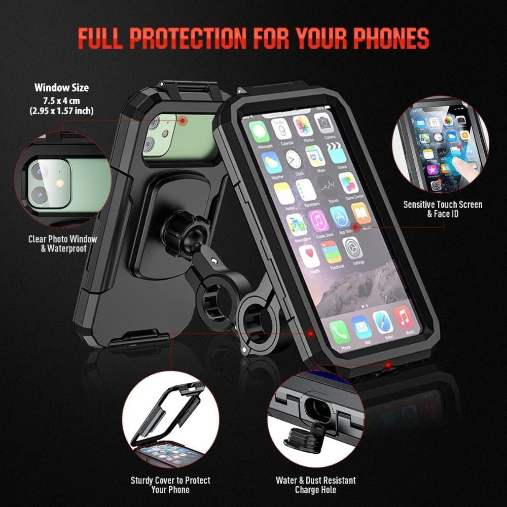 Cle Market - Motorcycle Waterproof Phone Holder with Mirror Mount - Cle Market