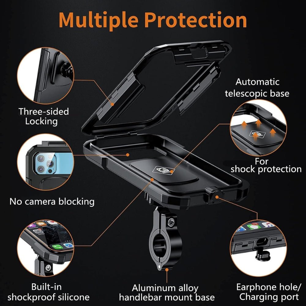 Cle Market - Motorcycle Waterproof Phone Holder with Mirror Mount - Cle Market