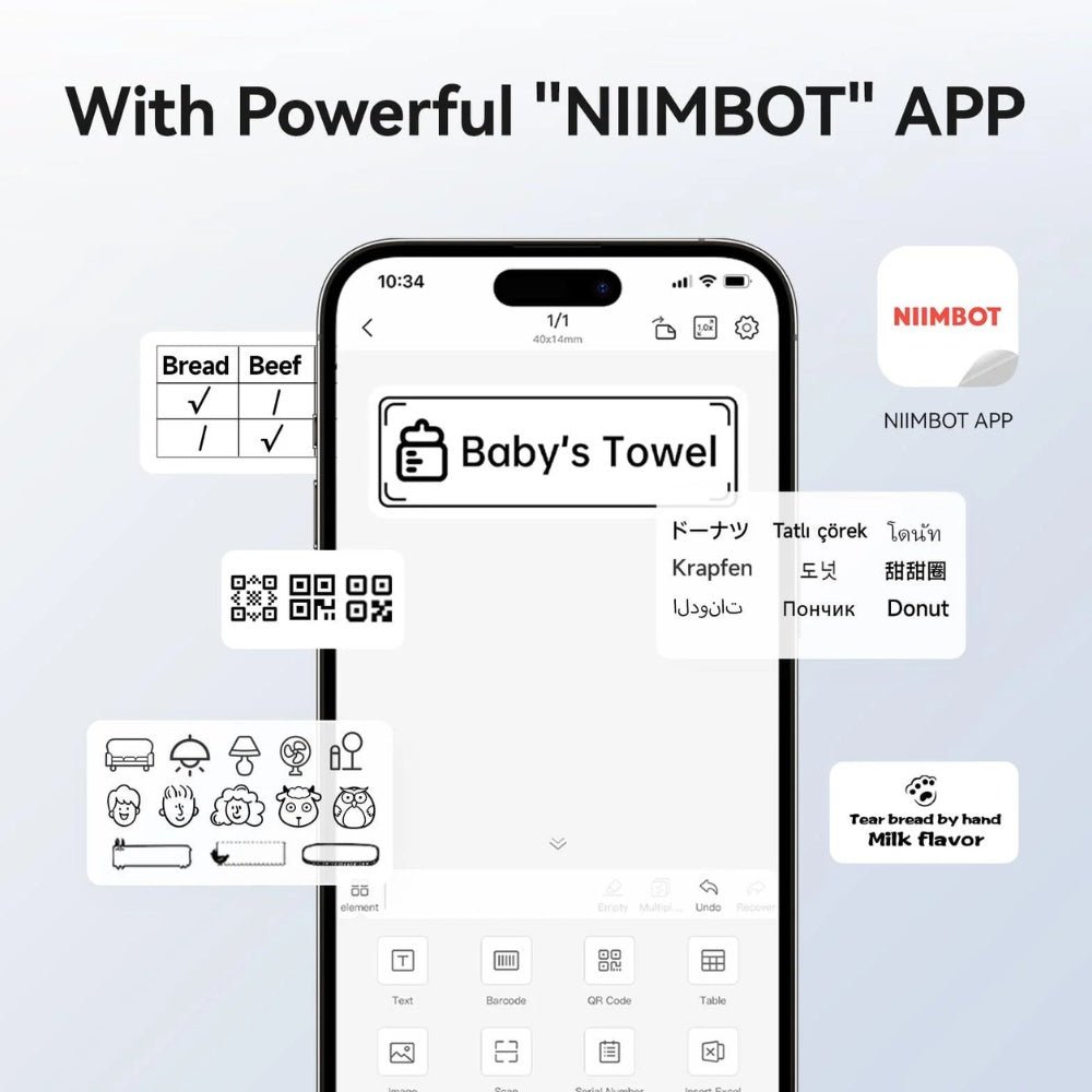 NIIMBOT - NIIMBOT B1 Label Maker Machine Thermal printing with Tape - Cle Market