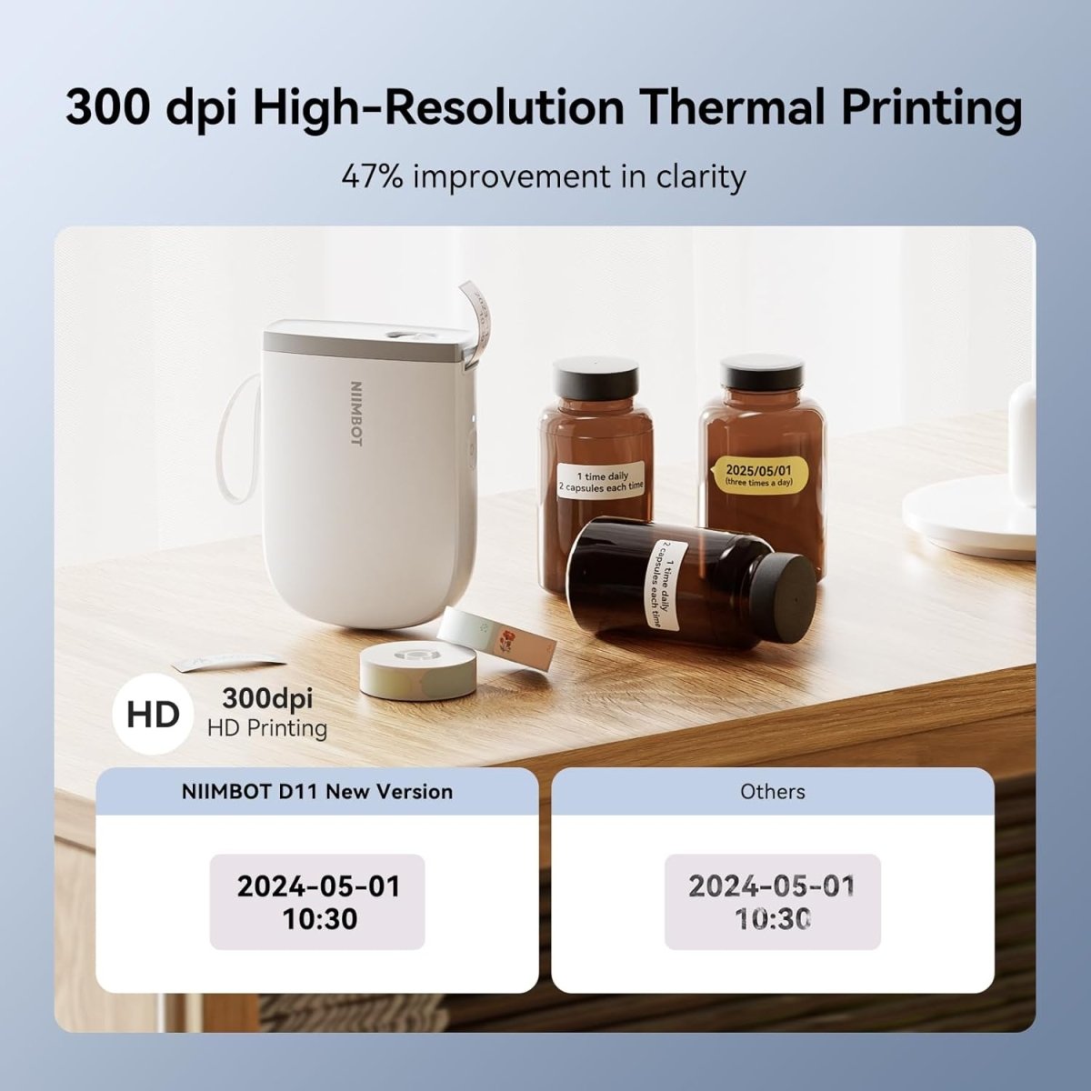 NIIMBOT - NIIMBOT D11 Label Maker Machine Thermal Printer with Tape - Cle Market