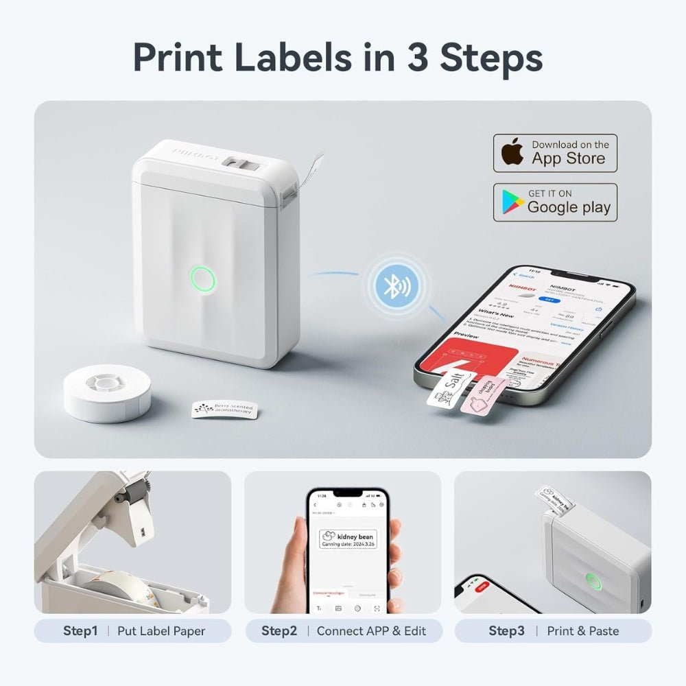 NIIMBOT - NIIMBOT D110 Label Maker Machine Thermal Printer with Tape - Cle Market