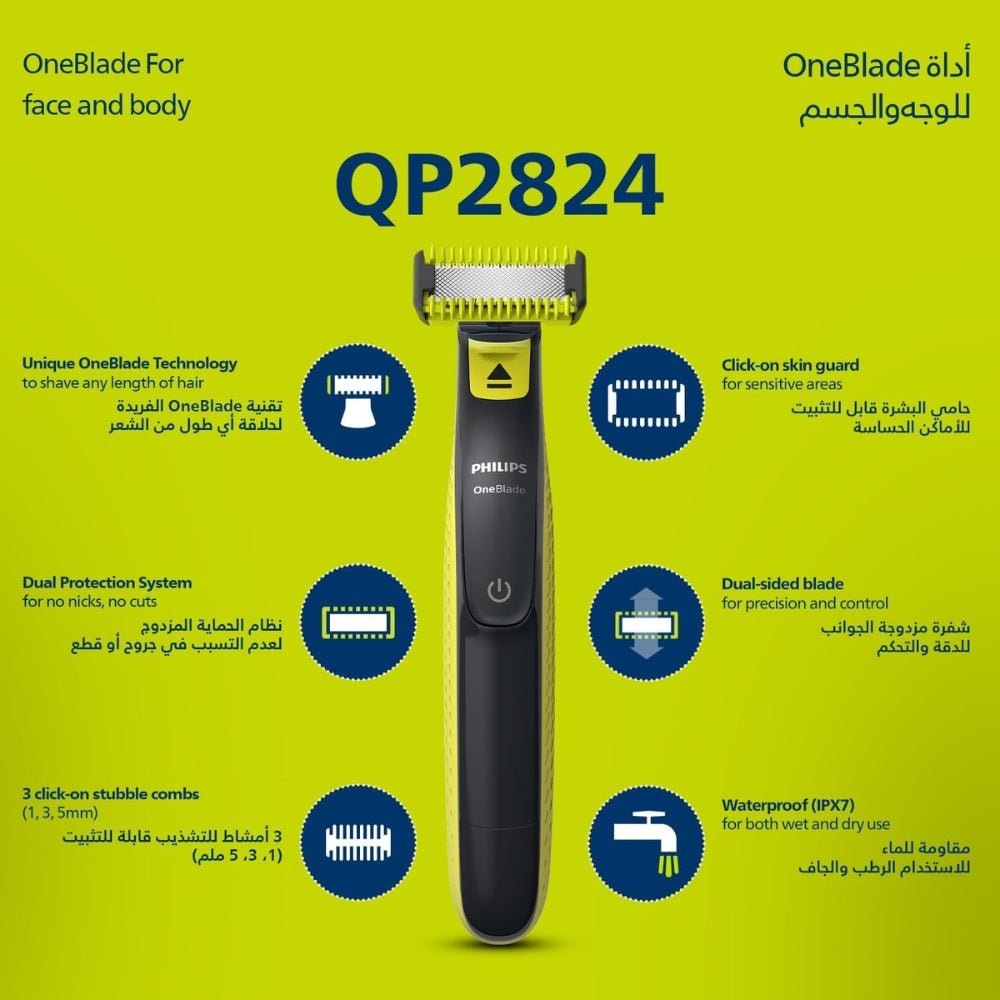 Philips - Philips OneBlade Face and Body Shaver - Cle Market
