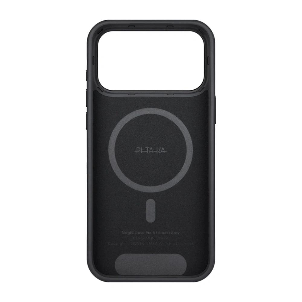 PITAKA iPhone 17 Pro Summa Case – 600D Black/Grey (Twill)
