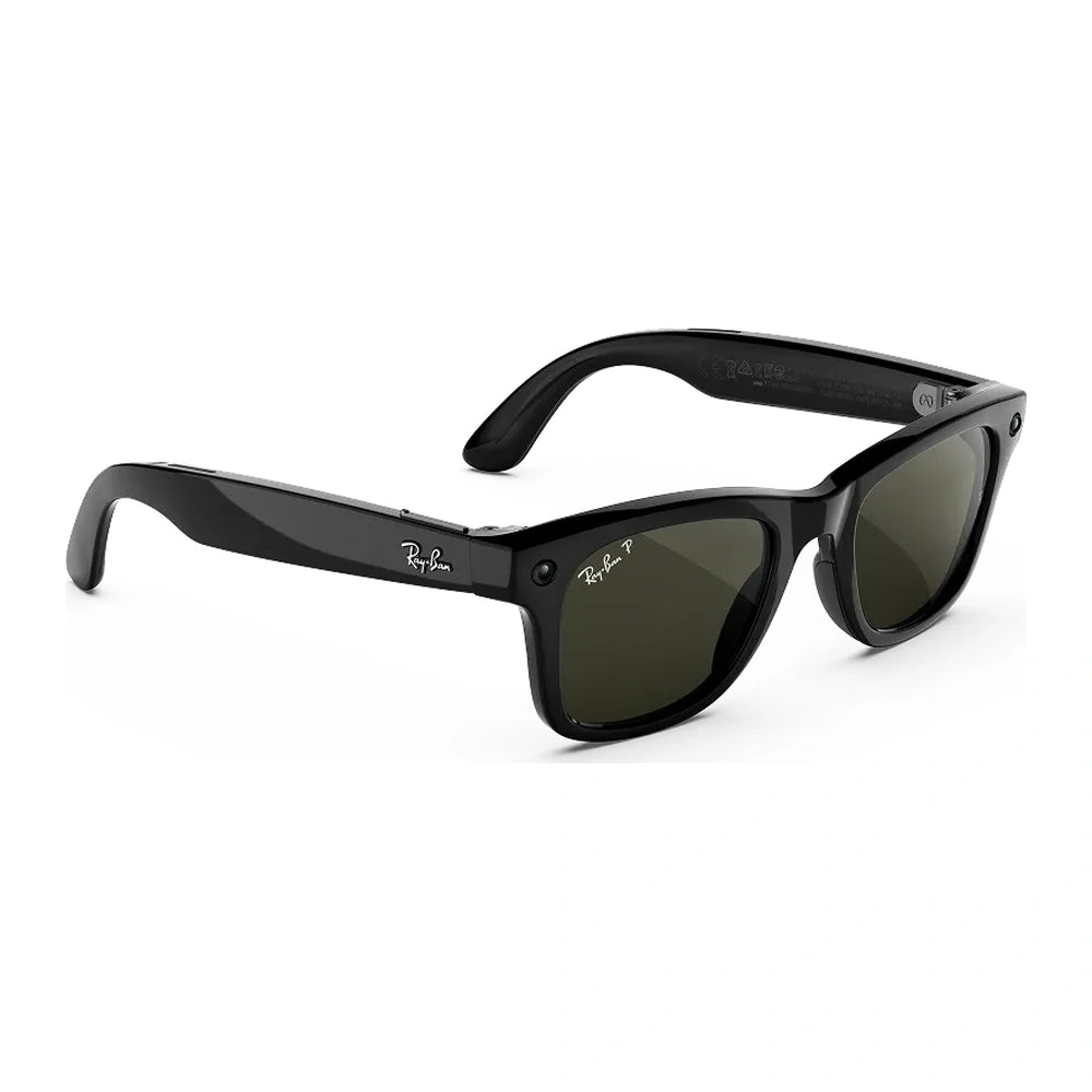 Ray-Ban Meta Wayfarer Gen 3 Shiny Black Polarized GreenStandard