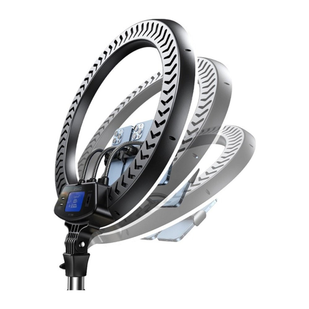 Rtako - Rtako 18 - inch Ring Light with 3 Phone Holder - Cle Market