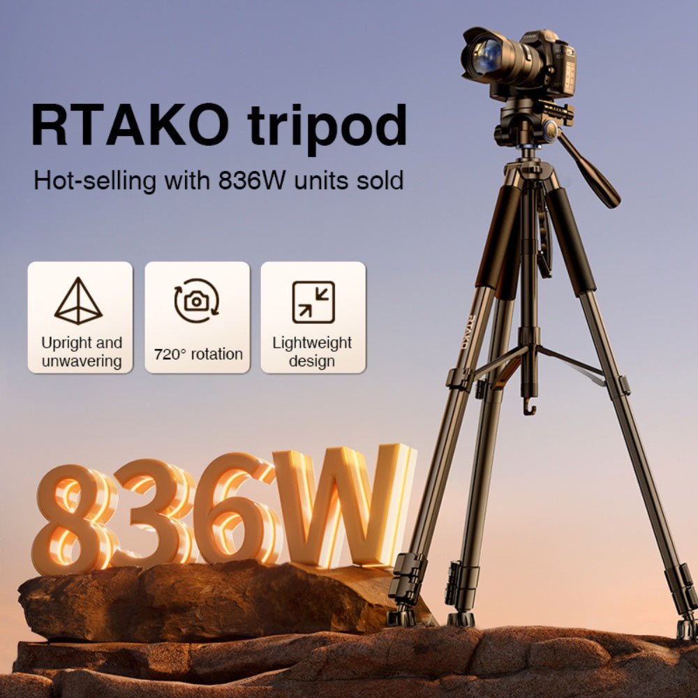 Rtako - Rtako 1.9M Hexagonal Photography Tripod VT - 990S - Cle Market