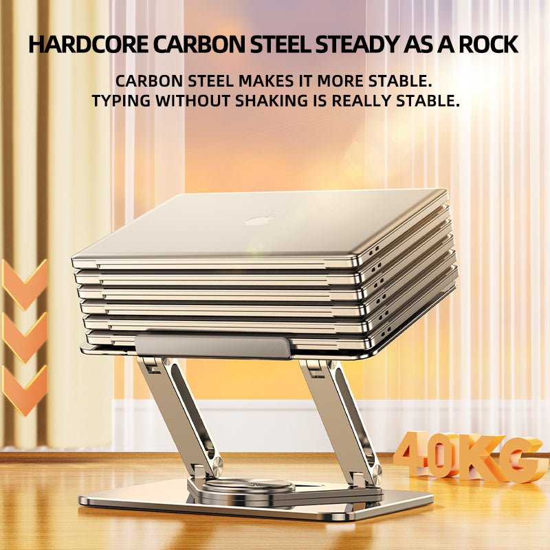 Rtako - Rtako Adjustable Laptop Stand Rotating Base RS - CP84 (Black) - Cle Market
