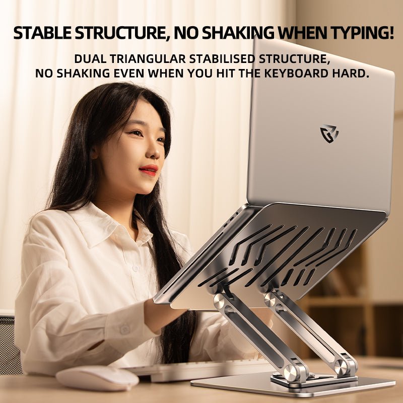 Rtako - Rtako Adjustable Laptop Stand Rotating Base RS - CP84 (Black) - Cle Market