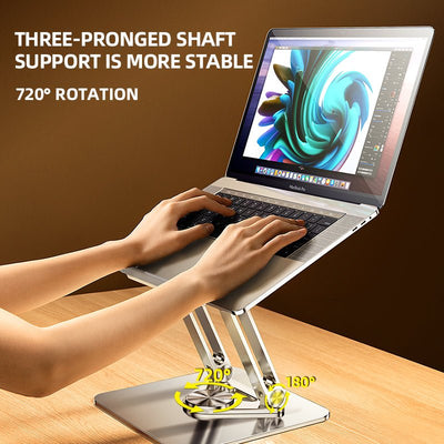 Rtako - Rtako Adjustable Laptop Stand Rotating Base RS - CP84 (Black) - Cle Market