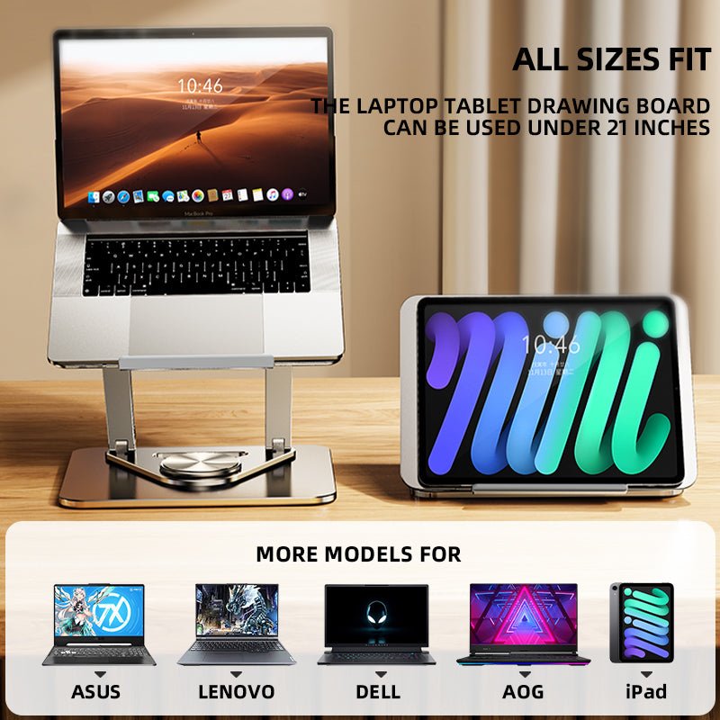 Rtako - Rtako Adjustable Laptop Stand Rotating Base RS - CP84 - Cle Market