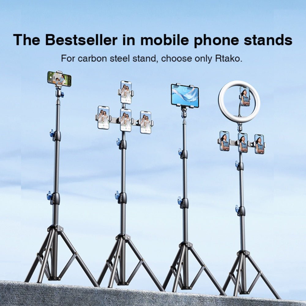 Rtako - Rtako Matte Carbon Steel Tripod 1.7m RLD - 001 - Cle Market