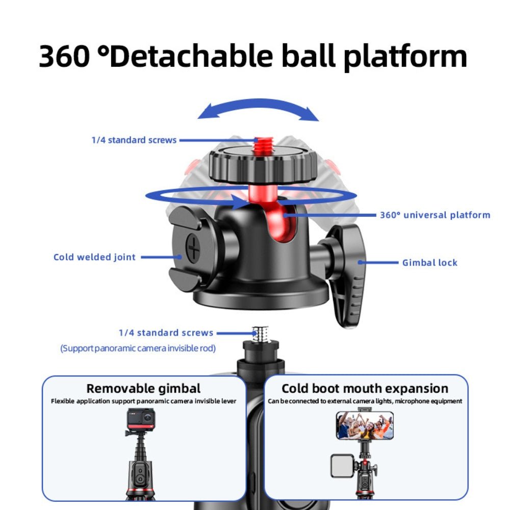 Rtako - Rtako Octopus Extendable Tripod Selfie Stick - Cle Market