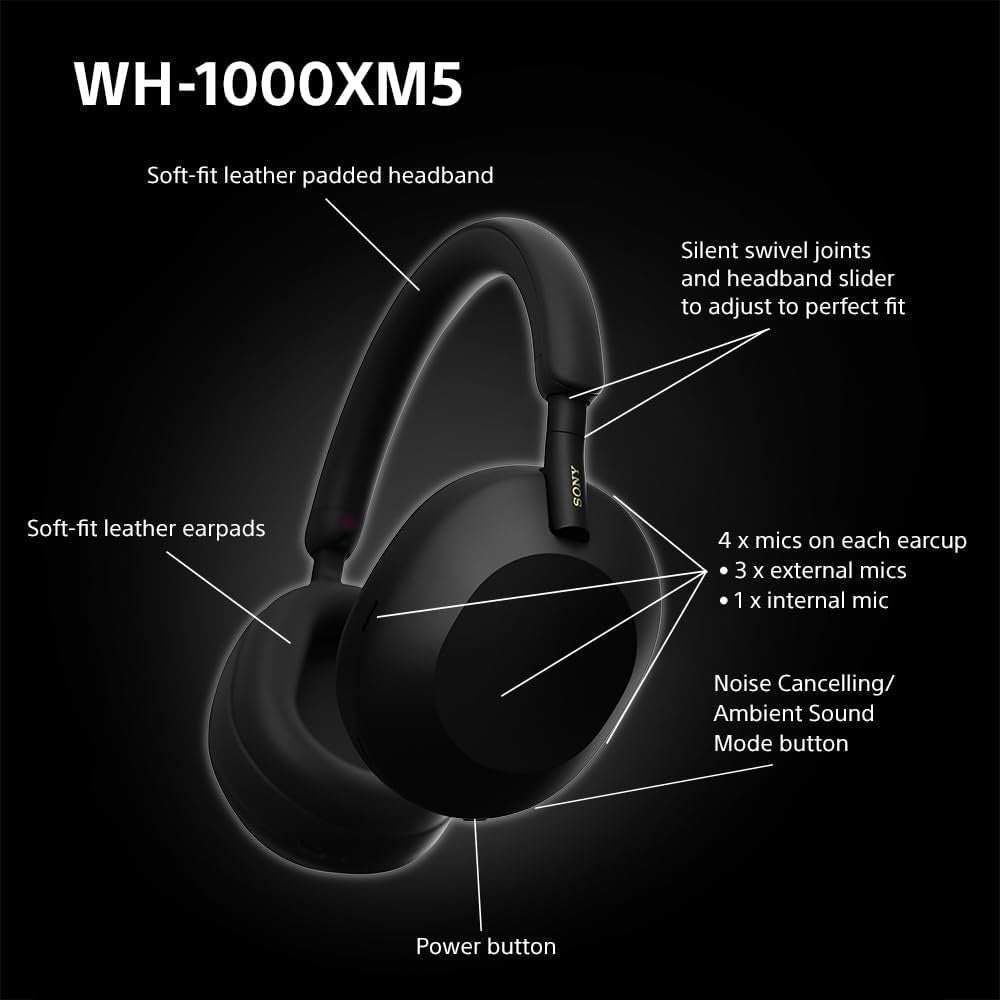 Sony - Sony WH - 1000XM5 Noise Cancelling Wireless Headphones - Cle Market