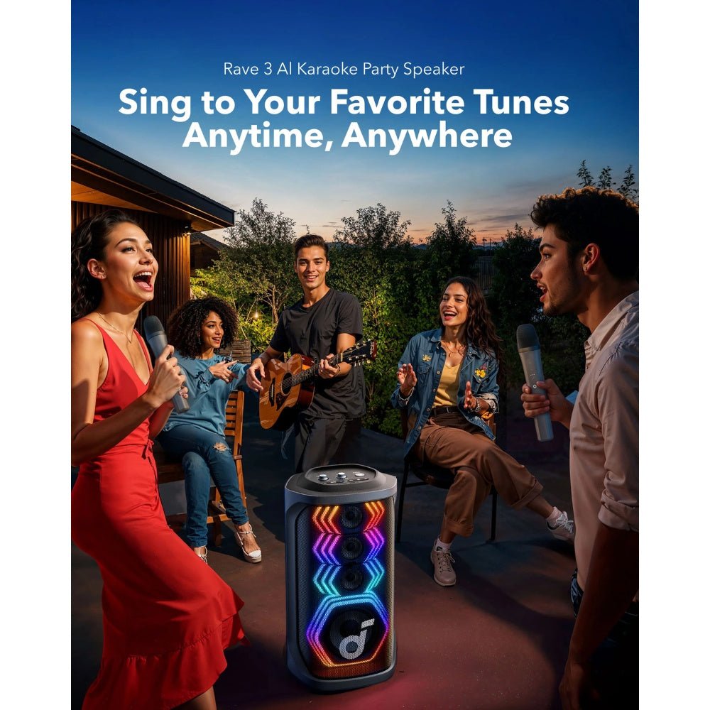 Soundcore - Soundcore Rave 3 AI Karaoke Party Speaker - Cle Market