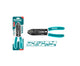Total THT15851 wire stripping tool with shaped jaws and ergonomic handles