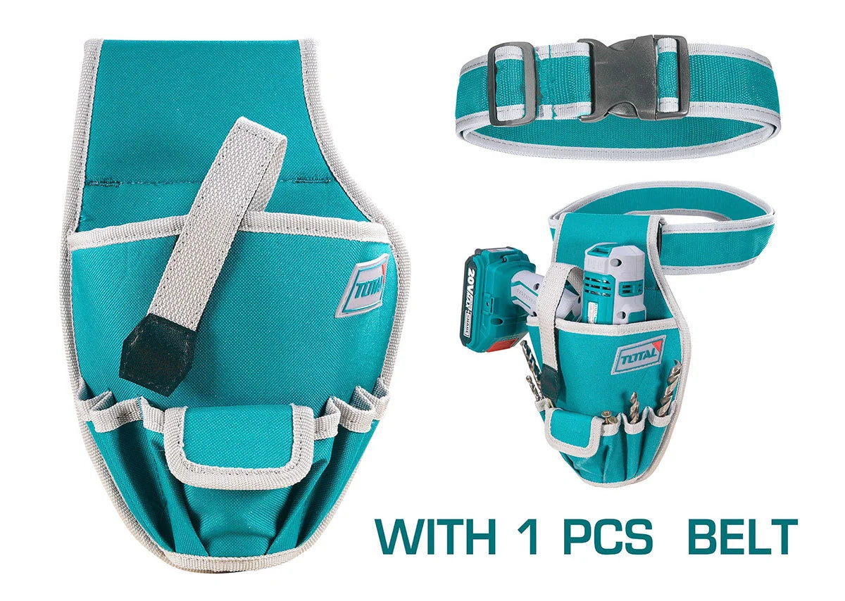 Total THT16P3011 fabric drill holster with tool compartments and belt