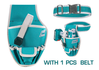 Total THT16P3011 fabric drill holster with tool compartments and belt