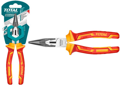 Total THTIP2381 red-and-yellow handled long nose pliers