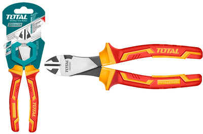 Total THTIP2571 red-and-yellow handled heavy-duty diagonal cutting pliers