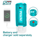 Total TUCLI1201 12V battery-mounted adapter shown with a phone connected by USB cable