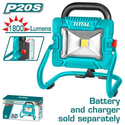 Total TWLI2025 portable LED work light with carrying handle and adjustable support frame