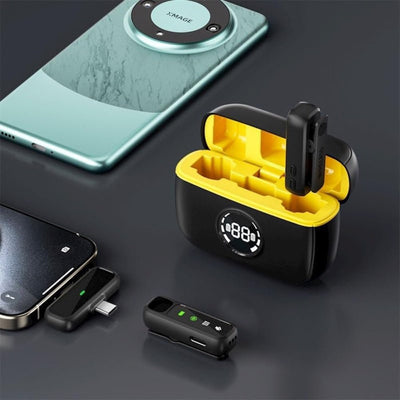 WIWU - WiWU Duo Wireless Mini Microphone (USB - C and Lightning) - Cle Market