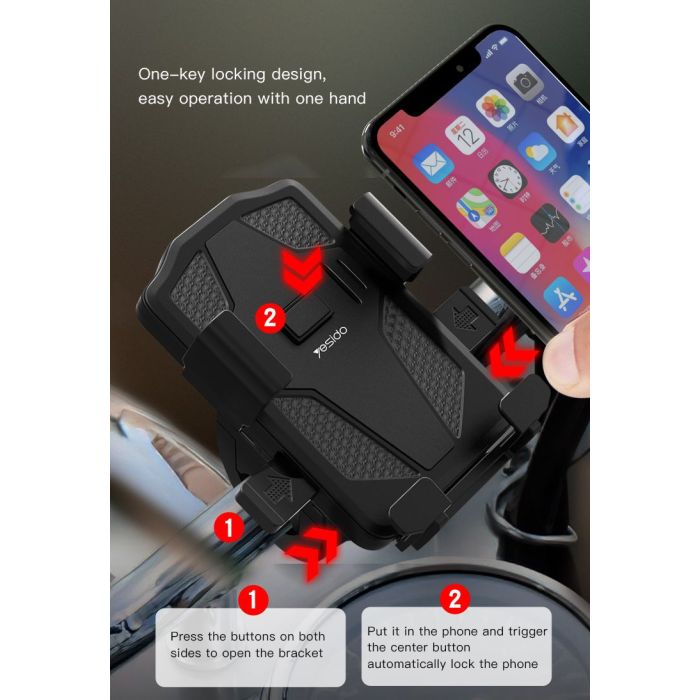 Yesido - Yesido C94 Bicycle Bracket Phone Holder - Cle Market