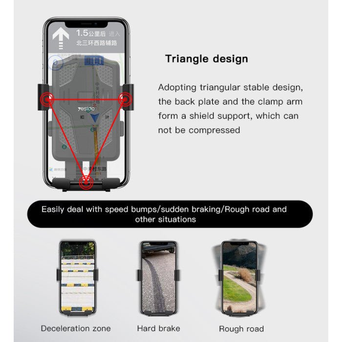 Yesido - Yesido C94 Bicycle Bracket Phone Holder - Cle Market